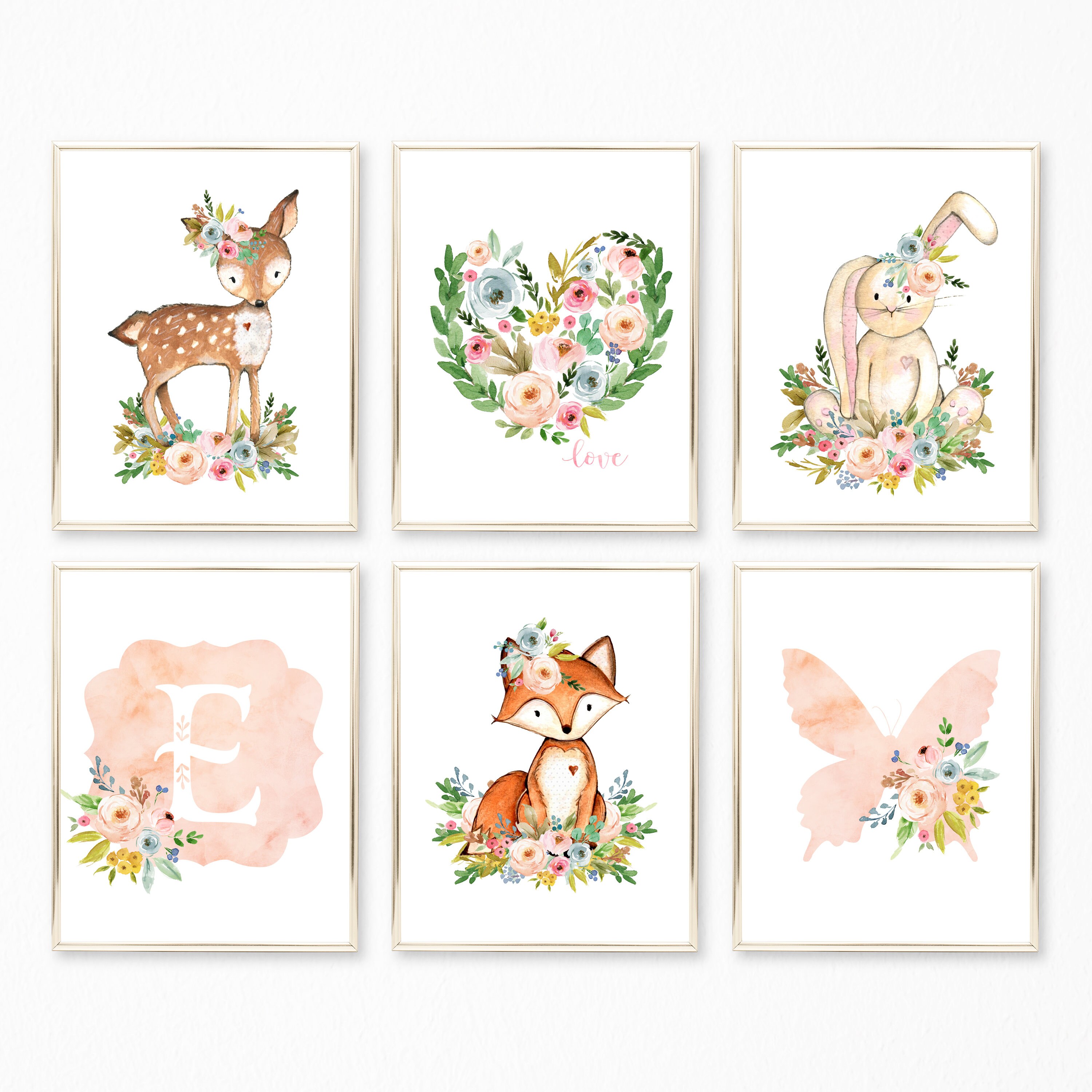 Peach Nursery Art. Peach Nursery Decor. Peach Nursery Prints. Etsy