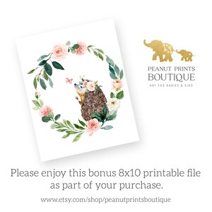 Blush Pink Woodland Nursery Animal Prints - Printable Files, Baby Girl ...