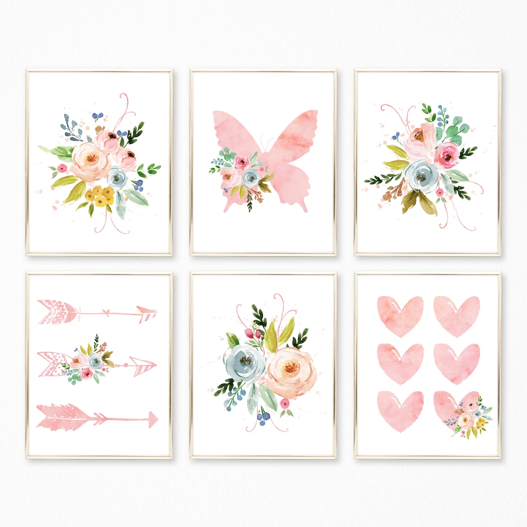 Printable Watercolor Floral Nursery Art. Floral Nursery Decor. Boho ...