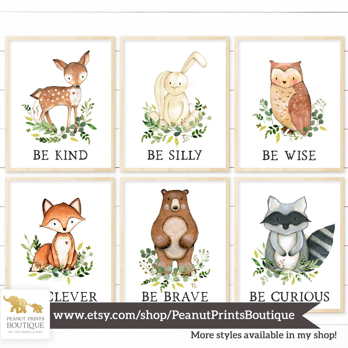 Printable Woodland Nursery Prints. Woodland Nursery Decor. - Etsy