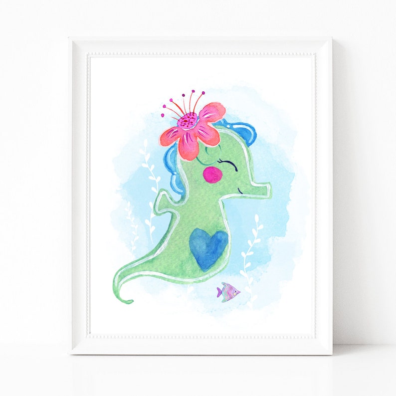Printable Watercolor Mermaid Prints Set of 6. Mermaid | Etsy
