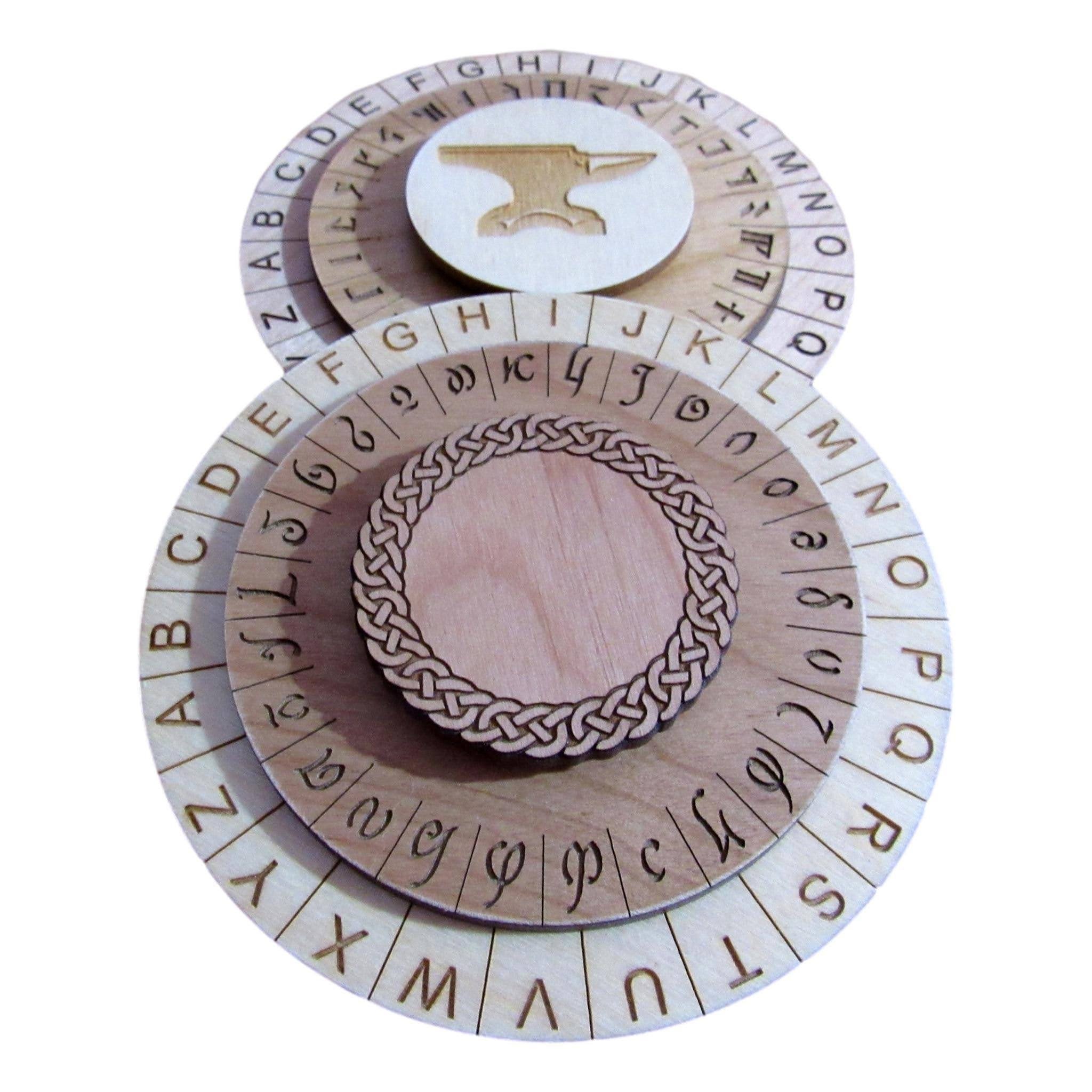 Elves & Dwarves Cipher Wheel Bundle: Laser Engraved RPG Tool (4.4