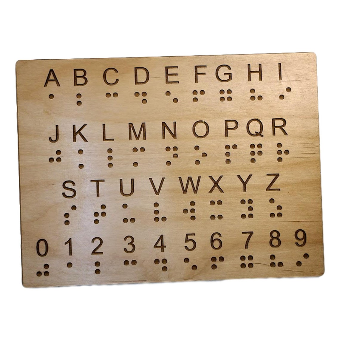 Braille Alphabet and Number Panel Montessori Learning Toy Escape Room