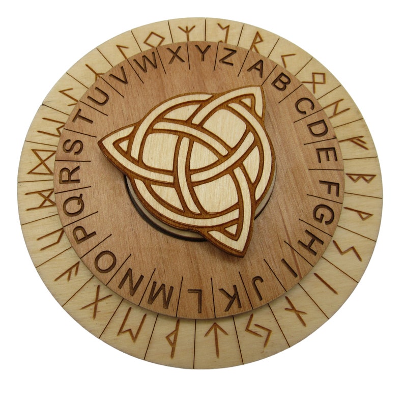 Runes Cipher Wheel for Escape Rooms - Decoder Disk - Laser Engraved ...