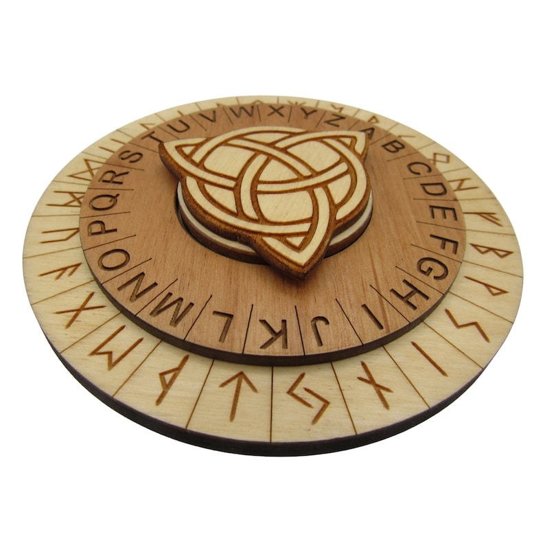 Runes Cipher Wheel for Escape Rooms - Decoder Disk - Laser Engraved ...