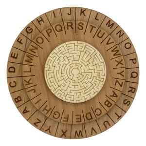 Handmade Labyrinth Cipher Wheel - Escape Room Prop | Creative Escape Rooms | Made in US