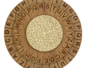 Labyrinth Cipher Wheel for DIY Home Escape Room Game Kits