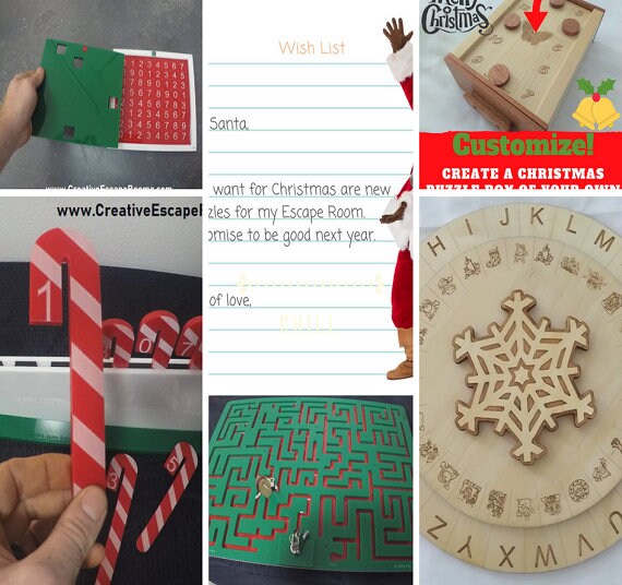 Santa S Christmas Escape Room Puzzle And Prop Package Etsy