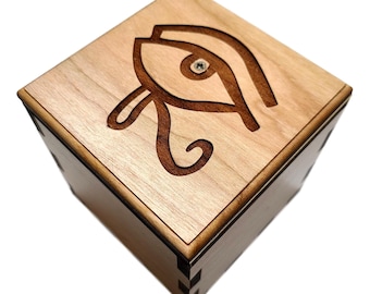 Eye of Horus Spin Puzzle Box - Personalized Gift Card Holder