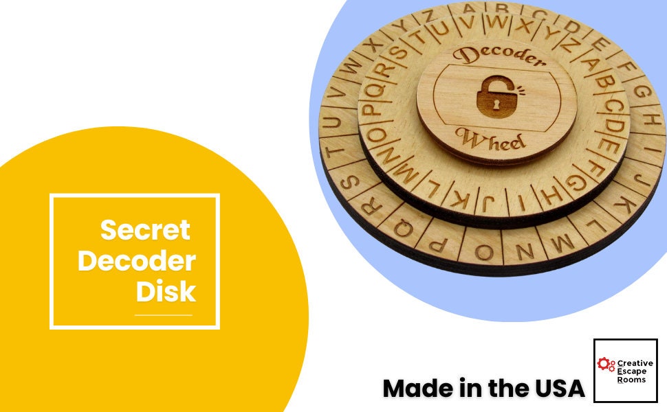 Red Decoder Secret Decoder Wheel | Printable Escape Room | Cipher Wheel ...
