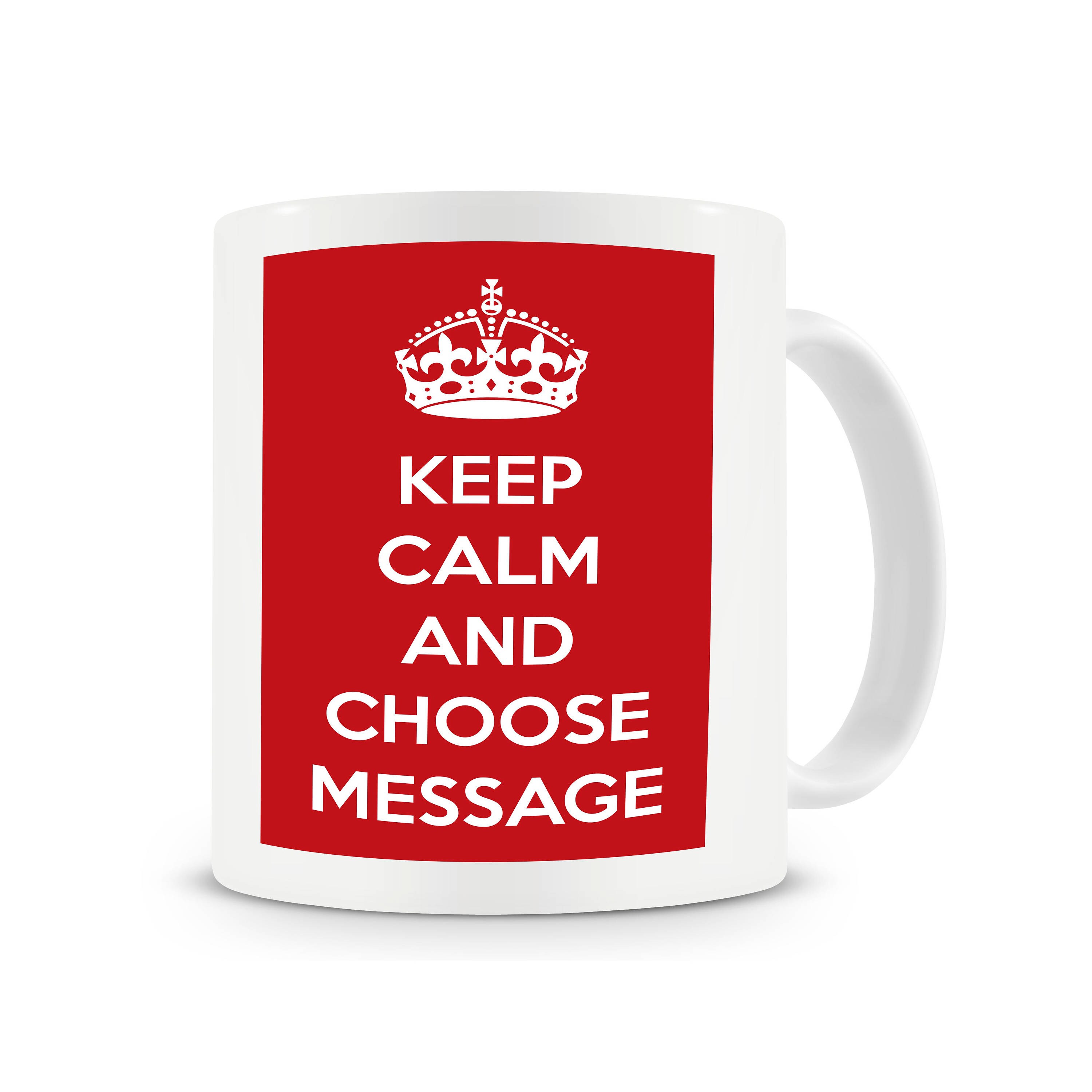 Personalized Keep Calm Mug With Your Massage Birthday Gift Etsy