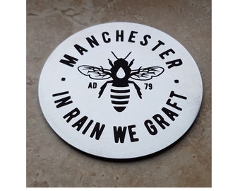 Custom Engraved Stainless Steel Drinks Coaster, Personalised Gift