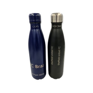 Personalised Chilly style insulated drinks bottle thermal bottle 500ml, custom engraved to your requirements.