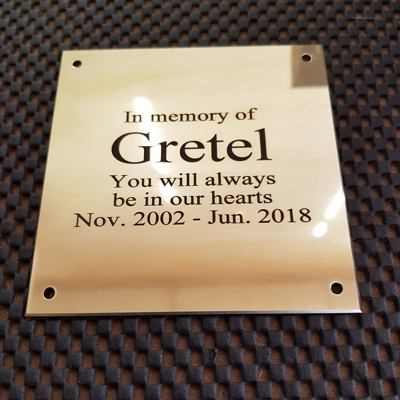 Polished BRASS Plaques Brass Memorial Plaques Beautifully Etsy