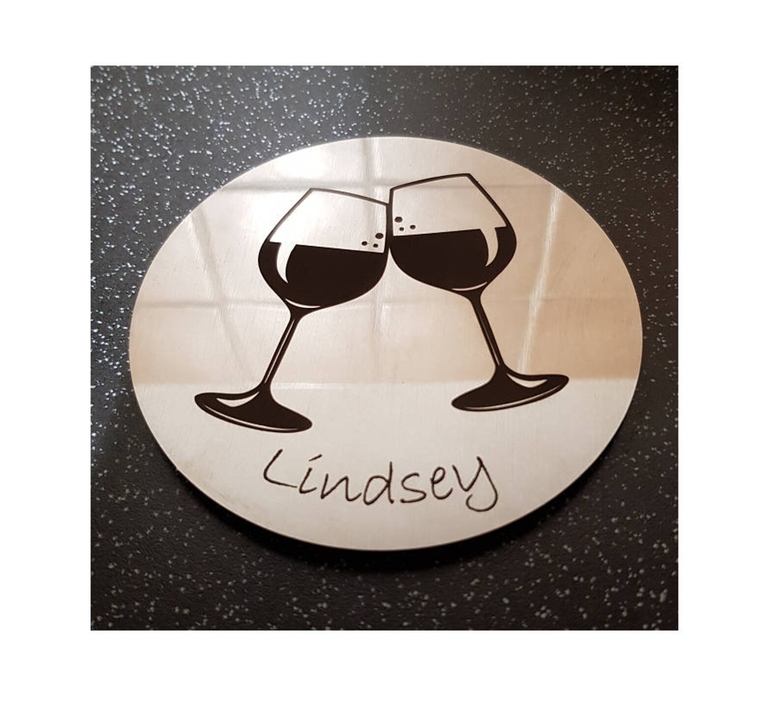 Custom Engraved Drinks Coaster Personalised Stainless Steel Etsy