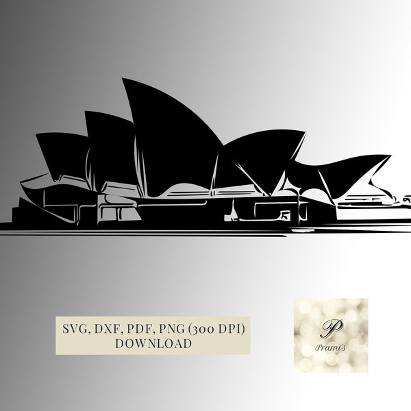 Plotterdatei Opernhaus Sydney SVG Datei für Cricut, Wahrzeichen Design  Digital Download