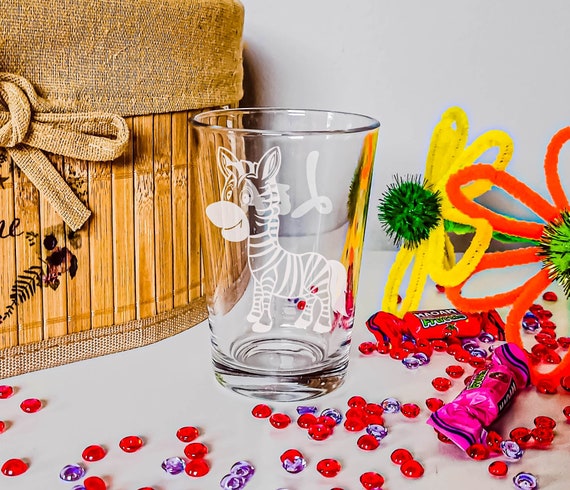 Verre à boire personnalisé pour enfant avec nom et motif Verre pour enfants  avec gravure Vaisselle enfant Zèbre -  France