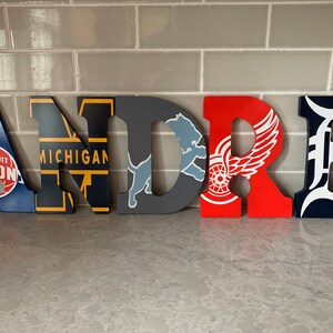 Sports Theme Wooden Letters 9 inches