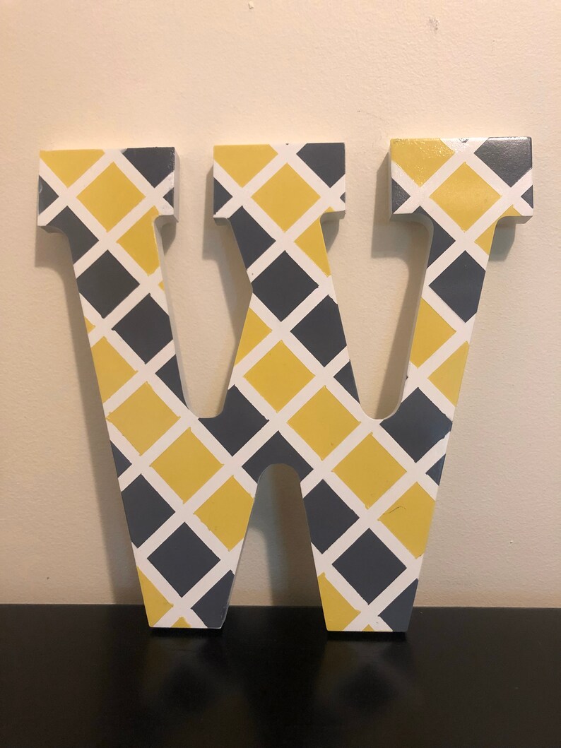 Handpaint Nursery Wooden Letters Etsy