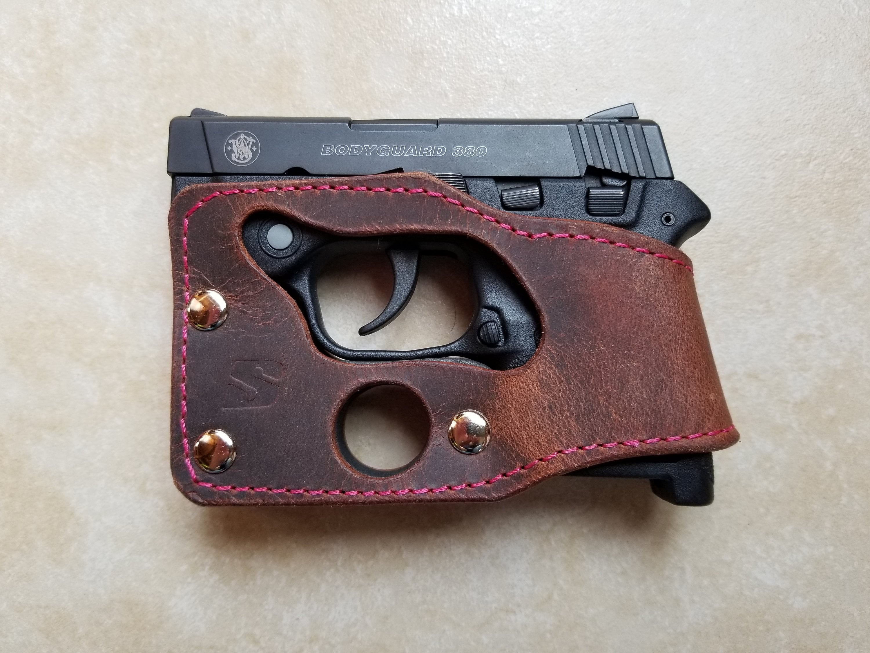 Smith And Wesson M P Bodyguard 380 With Laser Brown Leather Etsy