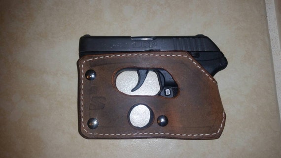 Ruger Lcp 380 Kel Tec P3at 380 Kel Tec P32 Brown Leather Etsy