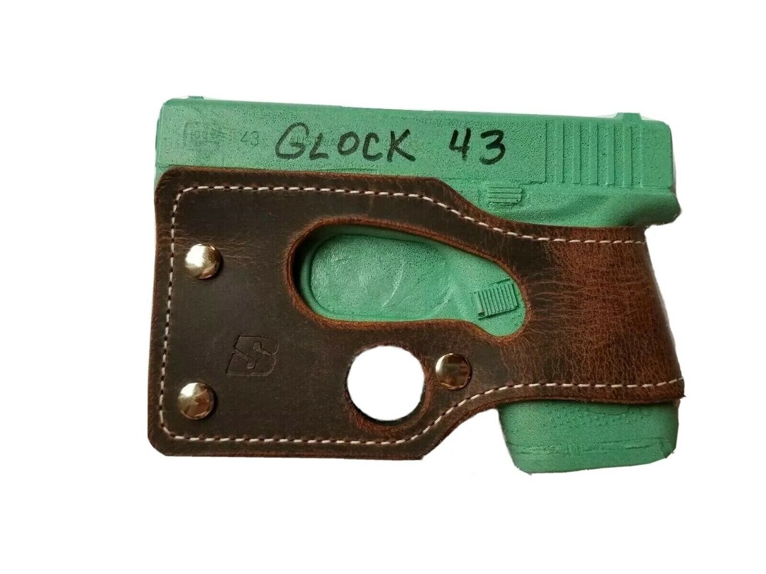 Pocket Holster for Glock 43 Brown Leather Etsy