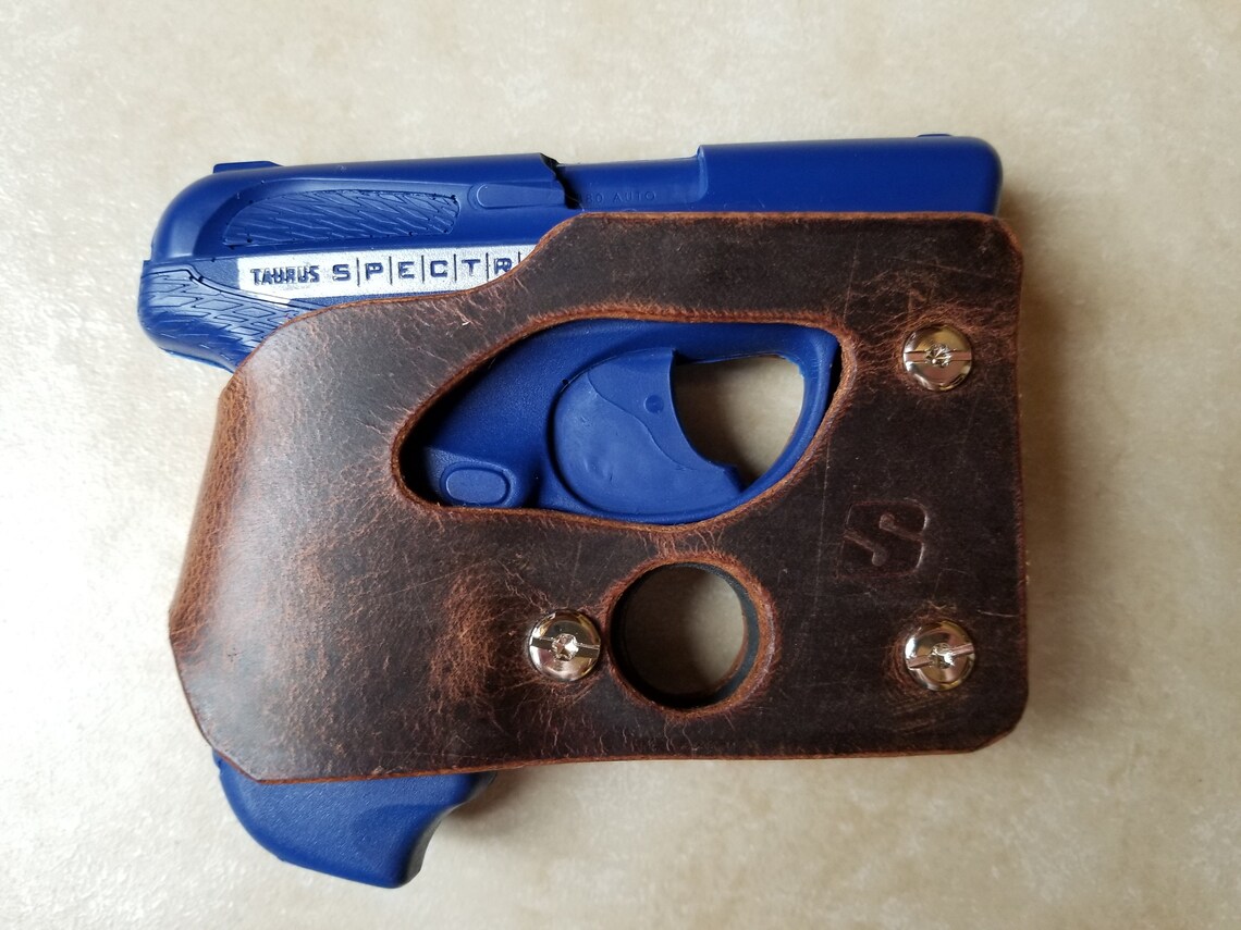 Taurus Spectrum 380 Brown Leather Shoot Thru Pocket Holster Etsy