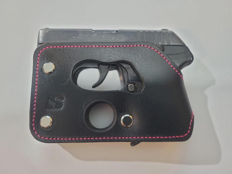 BSholsters - Wallet Style Pocket Holster for Ruger LCP 380 / Kel-Tec P3AT / Kel-Tec P32 Black and Pink