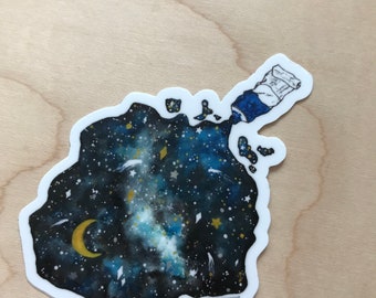 Cosmic Creation Vinyl Sticker, Laptop, Waterbottle, Car Window Sticker, Weatherproof, Waterproof, Decal