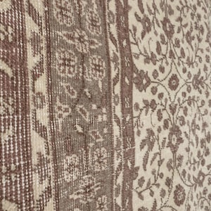 Neutral Oushak Rug + Vintage Area Rug + 7x10 Rug + Tabriz Rug + Malayer Rug + Handmade Rug + Persian Rug + Size: 311x210 cm - 10.2x6.9 feet