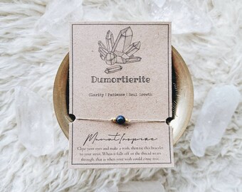 DUMORTIERIT Kristall Wunsch Armband