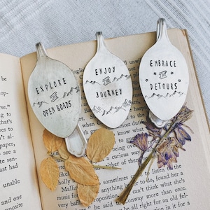 Spoon Bookmark Bookmark Adventure Book Metal Bookmark Vintage Spoon Bookmark Vintage Bookmark inspirational Inspiring bookmark image 1