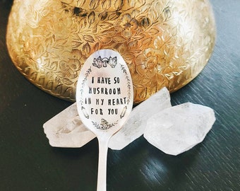 Mushroom In My Heart | Vintage hand stamped spoon