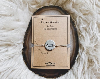 Montana Armband | Kollektion Staaten | Zustand Wunsch Armband | Inspiration Wunsch Armband | Minimalistisch | Boho Armband | Handgefertigter Schmuck