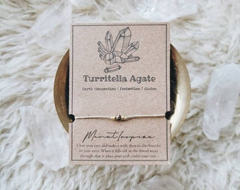 TURRITELLA ACHAT Kristall Wunsch Armband