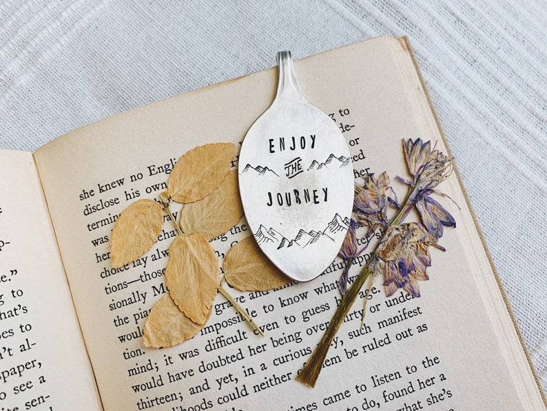 Spoon Bookmark Bookmark Adventure Book Metal Bookmark Vintage Spoon Bookmark Vintage Bookmark inspirational Inspiring bookmark image 4