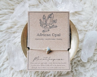 AFRICAN OPAL Kristall Wunsch Armband