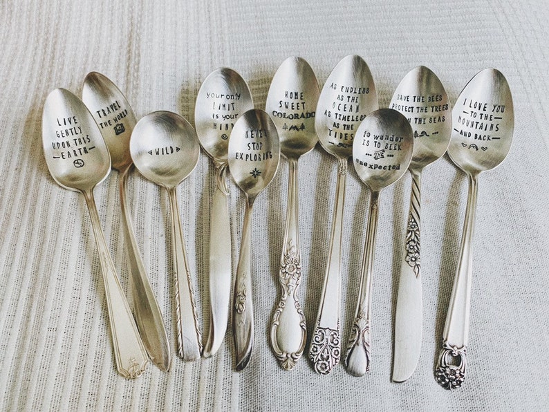 You/'re So Golden Vintage hand stamped spoon