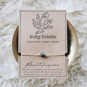 RUBY ZOISITE Crystal Wish Bracelet
