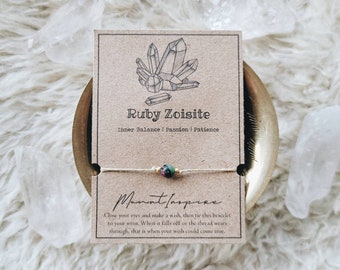 RUBY ZOISIT Kristall Wunsch Armband