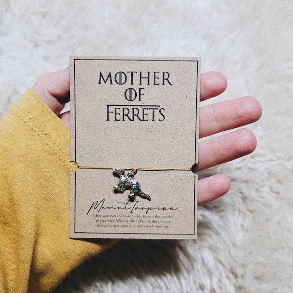 Ferret | Mother of Ferret | Ferret Jewelry | Ferret Bracelet | Ferret Accessories | Ferret Parent