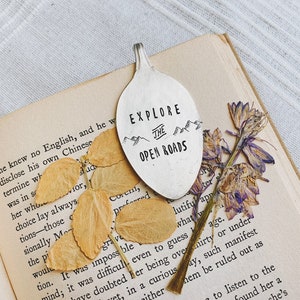 Spoon Bookmark Bookmark Adventure Book Metal Bookmark Vintage Spoon Bookmark Vintage Bookmark inspirational Inspiring bookmark image 2