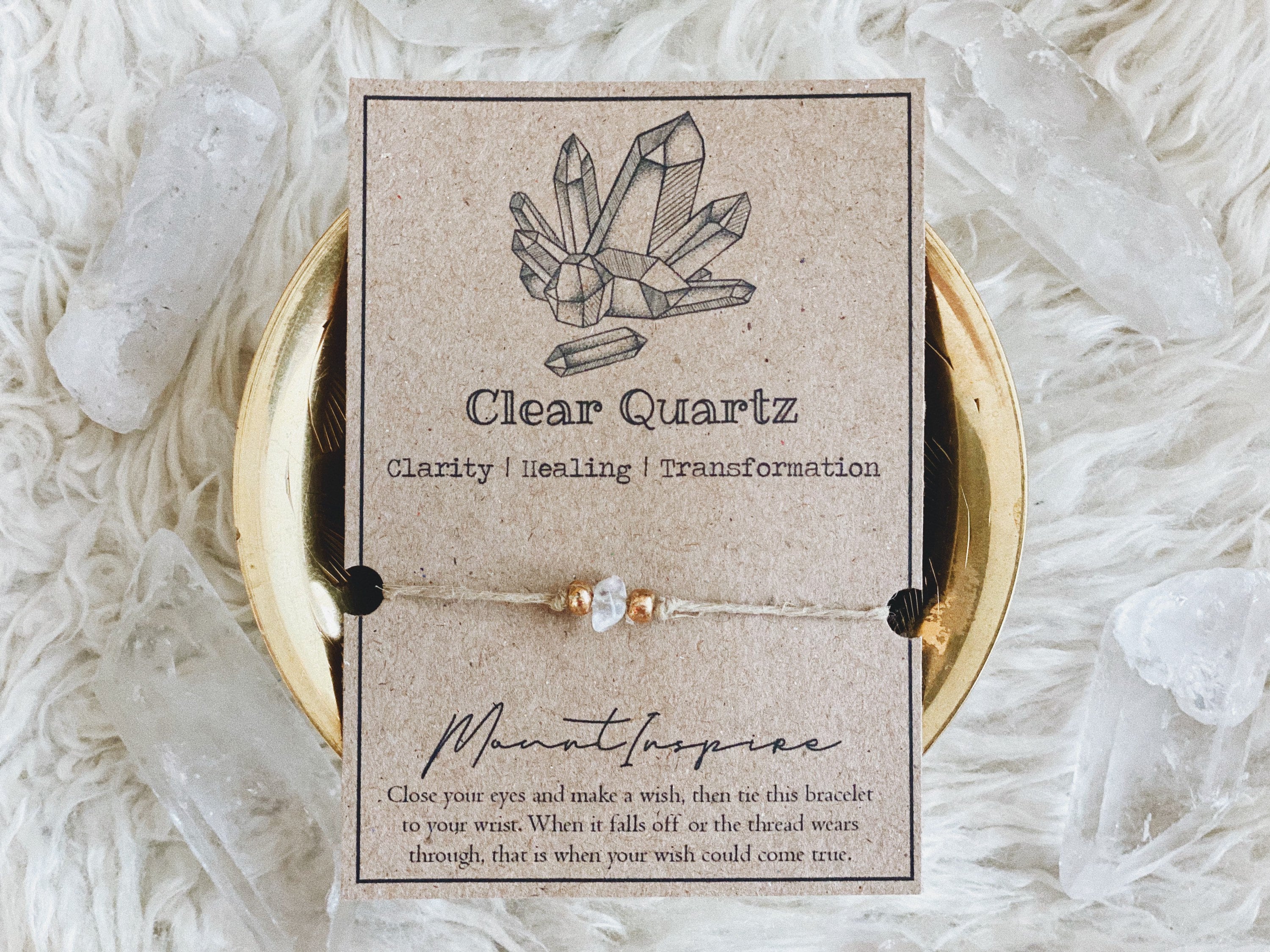 Quartz | Wish Bracelet | Quartz Jewelry | Crystals | Crystal Wish Bra…