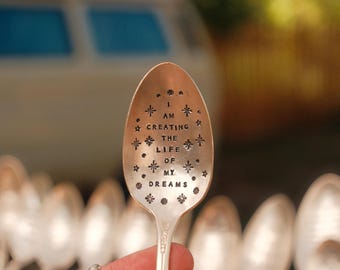 Creating a Life | Vintage Spoon | Handmade | Upcycled Vintage Hand Stamped Spoon