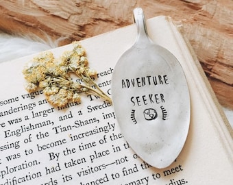 Adventure Seeker | World Traveler | Wanderlust | Vintage Bookmark | Vintage Spoon | Spoon Bookmark | Boho Style | Bohemian | Books