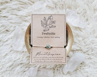 PREHNIT Kristall Wunsch Armband