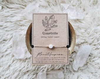 QUARZIT Kristall Wunsch Armband