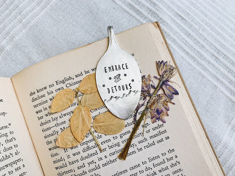 Spoon Bookmark Bookmark Adventure Book Metal Bookmark Vintage Spoon Bookmark Vintage Bookmark inspirational Inspiring bookmark image 3