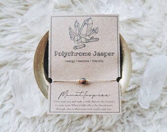 POLYCHROME JASPER Kristall Wunsch Armband
