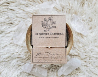 HERKIMER DIAMOND Kristall Wunsch Armband